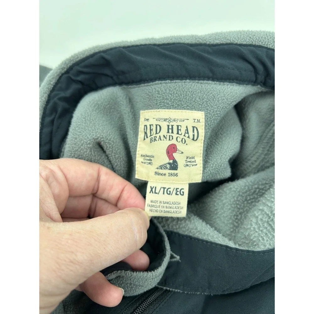 RedHead Gray Fleece Shacket Mens XL‎ Shirt Jacket Long Sleeve Button Up Pocket